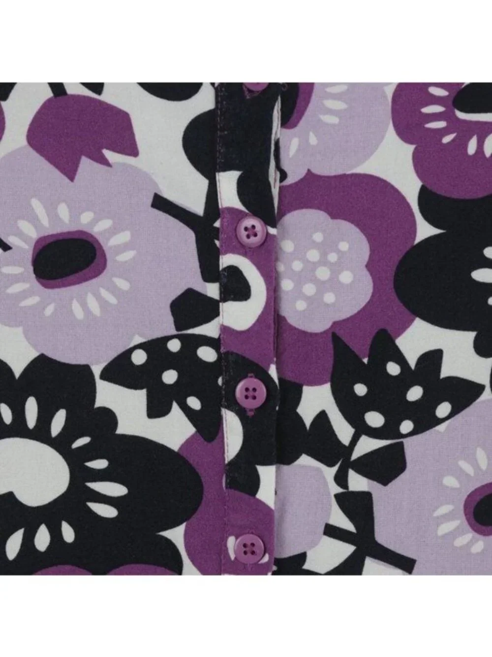 Polarn O. Pyret Girls Size 5-6 Purple White Floral Cap Sleeve Knit Casual Dress